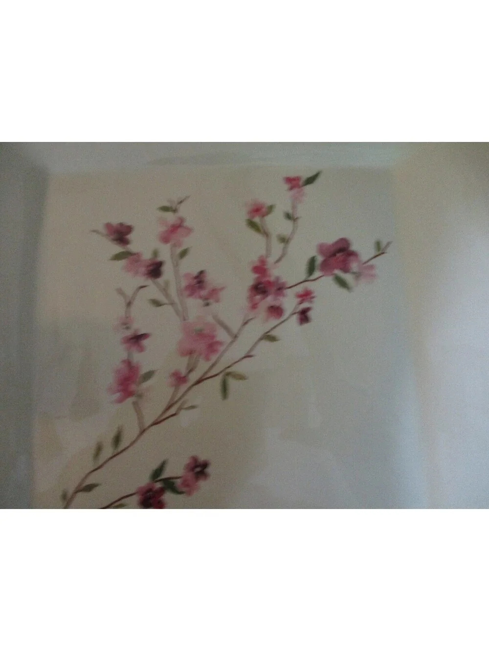 Pottery Barn Blossom Square Dinner Plates Pink Plum Flower Ceramic Set of 2